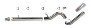Ford F350 DPF Back Performance Exhaust - Diamond Eye Performance - 5in Single Aluminized - `08-`10